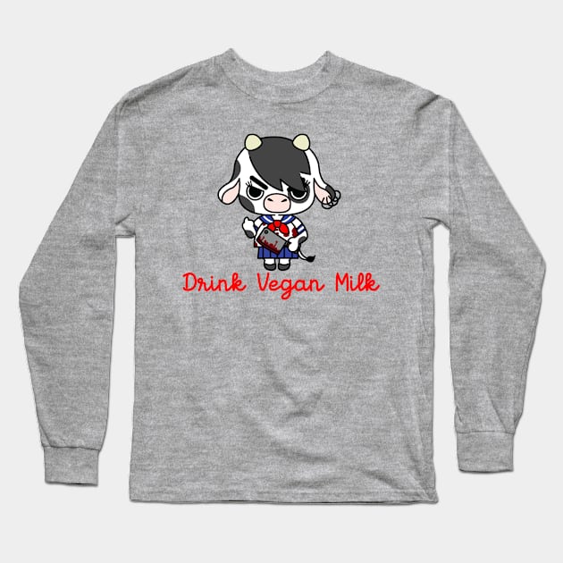 drink vegan milk(go vegan) Long Sleeve T-Shirt by remerasnerds